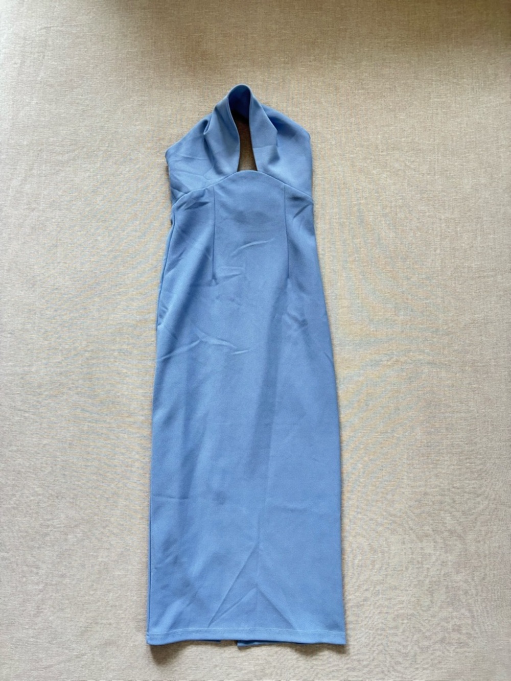 Elliatt powder blue fitted formal halter dress bodycon hoco wedding XS